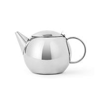 Teiera in acciaio inox con coperchio, beccuccio antigoccia, design moderno, tè alla rinfusa, tè alle foglie, 1 litro