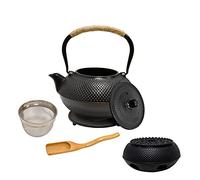 Teiera in ghisa 1,4 l nero AD.CON (brocca e riscaldatore DOTS)