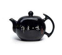Teiera in porcellana, 300 ml, piccola teiera Xishi cinese Gongfu, set da tè in ceramica nera (teiera)