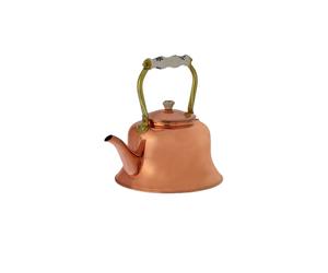 Teiera in rame, Bollitore in rame - con manico in porcellana, 1,5L