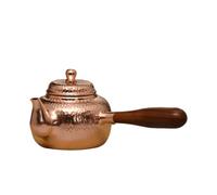 Teiera in rame fatta a mano, bollitore con manico lungo, teiera cinese d'epoca, bollitore battuto, lattiera, caffettiera for picnic, campeggio, hotel, escursionismo
