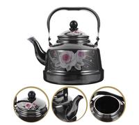 Teiera in Smalto Nera Bollitore Tè Smaltato Di Vintage Da Cucina