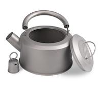 Teiera in titanio, bollitore portatile da campeggio con tappo filtro, pentole da esterno da 1200 ml