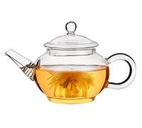 Teiera in vetro - Isend piccola teiera da tè con filtro a bobina di filo per tè sfuso e tè fiorito (250 ml)