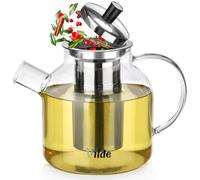 Teiera in vetro resistente al calore con infusore da 1,2 l