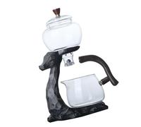 Teiera in vetro resistente calore con bollitore per tè con infusore rimovibile Pentole a forma cervo con aspirazione magnetica per uso domestico o in ufficio Infusore automatico per tè