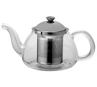 TEIERA INFUSIERA C/FILTRO ML.600 VETRO BOROSILICATO 18/10