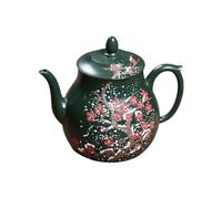 Teiera Kung Fu per preparare il tè Set Da Tè Retrò For La Casa Con Teiera E Lampadina In Argilla Verde Scuro Dipinta Creativamente Aomei Palace Set da tè in ceramica