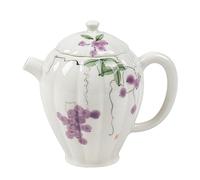 Teiera Kung Fu per preparare il tè Teiera in ceramica dipinta a mano con uva, piccola capacità, set da tè Kung Fu non caldo Set da tè in ceramica