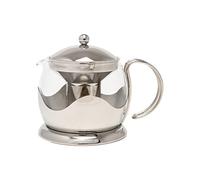 La Cafetière Teiera in vetro con infusore, 1 l, colore argento