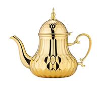 Teiera marocchina 1,4 l, stile arabo, acciaio inossidabile, marocchino, tradizionale, stile religioso Teapot(oro)
