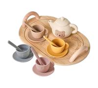 Teiera, Set di Gioco, Materiali Colori Vivaci, Design Sicuro Conservazione Facile Valigetta Portatile Sviluppo delle Abilità, Divertimento Immaginario Teiera e Tazze per Ragazze