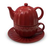 Teiera tazza e piattino in porcellana Nuvole di Stoffa stile retrò Natale 5823