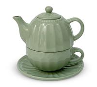 Teiera tazza e piattino in porcellana Nuvole di Stoffa Sunday stile retrò 6201