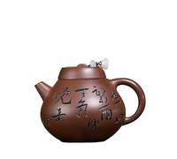 Teiera Teiere antiche di argilla viola da 140 ml Teiera fatta a mano Bollitore di fango viola Bollitore cinese Zisha Set da tè Cerimonia del tè Artigianale Servizio da tè