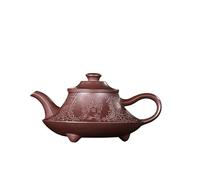 Teiera Teiere in argilla viola da 240 ml Teiera cinese fatta a mano Minerale grezzo Bollitore di fango viola con infusore Set da tè Zisha Servizio da tè
