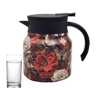 Teiera termica, dispenser per caffè floreale retrò, caraffa dispenser per bevande, caraffa per caffè caldo e freddo per mantenere bevande come tè, caffè e acqua calde o fredde, offre un elegante