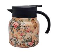 Teiera termica, dispenser per caffè floreale retrò, caraffa dispenser per bevande, caraffa per caffè caldo e freddo per mantenere bevande come tè, caffè e acqua calde o fredde, offre un elegante