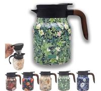 Teiera Termica XIUHU Doresty, Raidley Vintage Floral Pattern, Teiera Isolata con Infusore (Verde, 800ml)