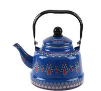 Teiere, Bollitore da tè vintage smaltato - con manico ergonomico pieghevole(Blue,1.1L)