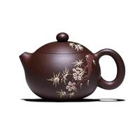 Teiere Set Da Tè Cinese Zisha Regali Yixing Teiere Di Argilla Viola 200ml Fatti A Mano Prugna Bossom Xishi Teiera Foro A Sfera Filtro Bollitore Set Da Tè In Porcellana(B)