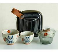 Teiere Set Da Tè Portatile Forniture Ornamenti 1 Pentola 2 Tazze Tea Making Camping Organizer Kit Smaltato 2024 Dragon Year Set Da Tè In Porcellana(B 1 pot 2 cup)