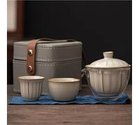 Teiere Set Tè Viaggio Aperto Ceramica Con Una Pentola Due Tazze Tazza Rapido Cerimonia Cinese Portatile Tie Guanyin Regalo Set Da Tè In Porcellana(D)