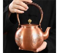 Teiere Teiera Bollente In Rame Puro Con Acqua Per Uso Domestico, Set Da Tè Kung Fu, In Viola Fatta A Mano Set Da Tè In Porcellana(Type-C)