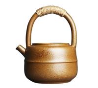 Teiere Teiera Per Tè Caldo A Bocca Larga Kung Fu In Ceramica Fatta A Mano 460ml Con Manico Di Grandi Dimensioni In Gres Retrò Modificata Nel Forno Set Da Tè In Porcellana(Type-D)