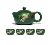 Teiere Teiere Argilla Verde Fiori Di Prugna Una Pentola Set Da Tè Per Quattro Tazze Macchina Per Il Un Viola Fatta A Mano Set Da Tè In Porcellana(Type-C)