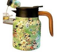 Teiere termiche - Bottiglie termiche da 1000 ml | Bottiglia isolata da tè con motivo floreale vintage | Caraffe da caffè da 33,8 oz con infusore per tè e colino per conservare l'acqua calda e fredda