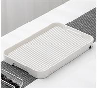 Teiere Vassoio Scarico Melamina Portaoggetti Per Uso Domestico Per Tazze Semplice Contenitore Plastica Fila Set Tè Piccolo Asciutto Set Da Tè In Porcellana(White)