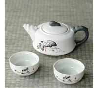 Teiere Viaggio Per L'ufficio La Casa Il Tè Regalo Per Un Amico Set Da In Ceramica Portatile Kung Fu Cinese Con Tazze Set Da Tè In Porcellana(E)