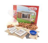 teifoc 5220 - Casetta da giardino, 135 componenti, kit creativo in materiali naturali, kit fai da te, giocattolo da costruzione per bambini dai 6 anni in su