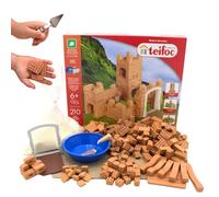 teifoc Castello - Set di costruzione 3500, 200+ pezzi | Set creativo dai 6 anni, mini mattoncini, modellismo, gioco Montessori, set muratore con malta