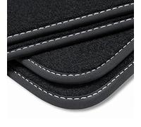 teileplus24 BV564 Tappetini in Velluto per Mercedes-Benz GLA H247 2020- con Piastra per i calci, Cucitura:Argento
