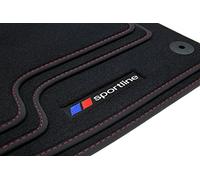 teileplus24 F653 Tappeti in Gomma Sportline Design per BMW 3er E90E91 2005-2012