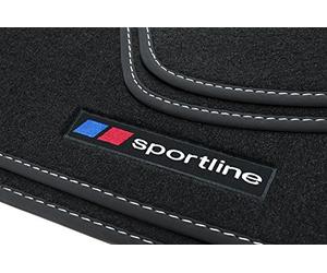 teileplus24 F668 Tappeti in Gomma Sportline Design per BMW X3 E83 2003-2010