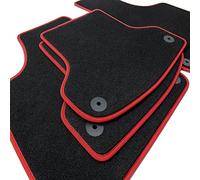 teileplus24 NL-101 Tappetini per Volkswagen Golf 5 Golf 6 Scirocco 3 Nubuck, Bordo:Rosso