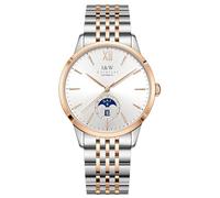 TEINTOP I&W Orologio Automatico Mens Orologi Meccanici Orologio Da Polso Movimento Giapponese, oro, argento, bianco, Bracciale