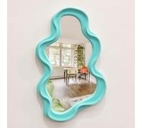 TEIPAI Specchio da parete per casa e ufficio, specchio decorativo irregolare da parete, per appartamento, camera da letto, lavanderia, decorazione da appendere sopra la scrivania della TV, decorazione