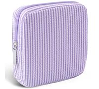 Teircno Borsa portaoggetti per assorbenti igienici, a righe, da donna, graziosa borsa portatile con cerniera, porta assorbenti igienici, porta assorbenti, per il primo periodo per mamma e fidanzata