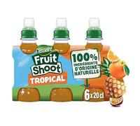 TEISSEIRE Fruit Shoot Tropical 6X20 ombinazione rinfrescante di aromi esotici - Ideale per dissetare - Formato pratico - Adatto per grandi e piccini - P - 1 pezzo