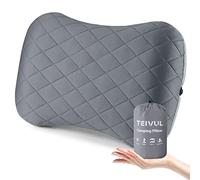 TEIVUL Cuscino da campeggio, cuscino gonfiabile rimovibile da viaggio, cuscino ergonomico per campeggio, per adulti e bambini, supporto lombare e per collo, escursioni, spiaggia