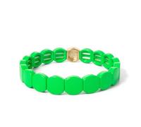 Tejesa Giallo Rosso Colore Smalto Tegola Perline Bracciali Per Le Donne/Gioielli A Mano Charms Beach Elastico Del Braccialetto Per Il Partito di, Misura unica, Acrilico, Ametista