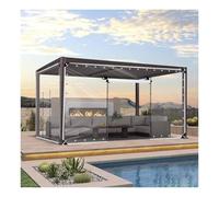 Tejido impermeable transparente con cierre de cremallera, funda impermeable transparente, tejido impermeable resistente al desgarro y a los rayos UV, tejido perforado(H1.6xW4M/H5.25xW13.12ft)