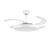 TEK ONE Tecnologia Ventilatore da Soffitto con Luce LED 36W e Telecomando | Pale Retrattili 106 cm | 6 Velocità Motore DC | CCT 3000K 4000K 6500K | Lampadario Ventilatore Moderno