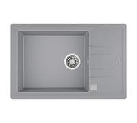 Teka 115330035 - Lavello da cucina in granito (Tegranite) con vasca singola in pietra 60 S-TG-aluminum-115330035, alluminio