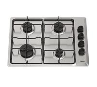 Teka GAS HLX 540 KLA0E IX BUT Piastra Gas Butano 4 Fuochi, Piastra Gas 60 cm, Comandi Laterali, Auto Accensione e Sicurezza Termocoppia, Colore Acciaio Inox