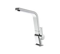 Teka ICC 915 - Rubinetto da cucina monocomando con beccuccio girevole, superficie resistente, aeratore anticalcareo integrato, tubi flessibili, colore cromato
